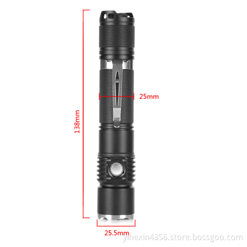 High Quality USB Charging Cree L2 - U2 Waterproof Rechargable LED Tactical Flashlight